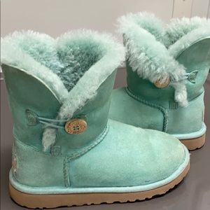 Girls mint green UGG
